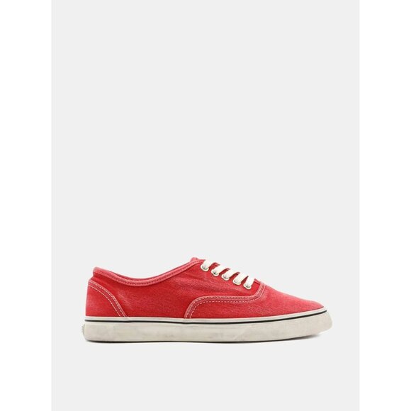 $450 NEW RE/DONE 70s LOW TOP RED SNEAKERS SZ 40 9 - Picture 1 of 7